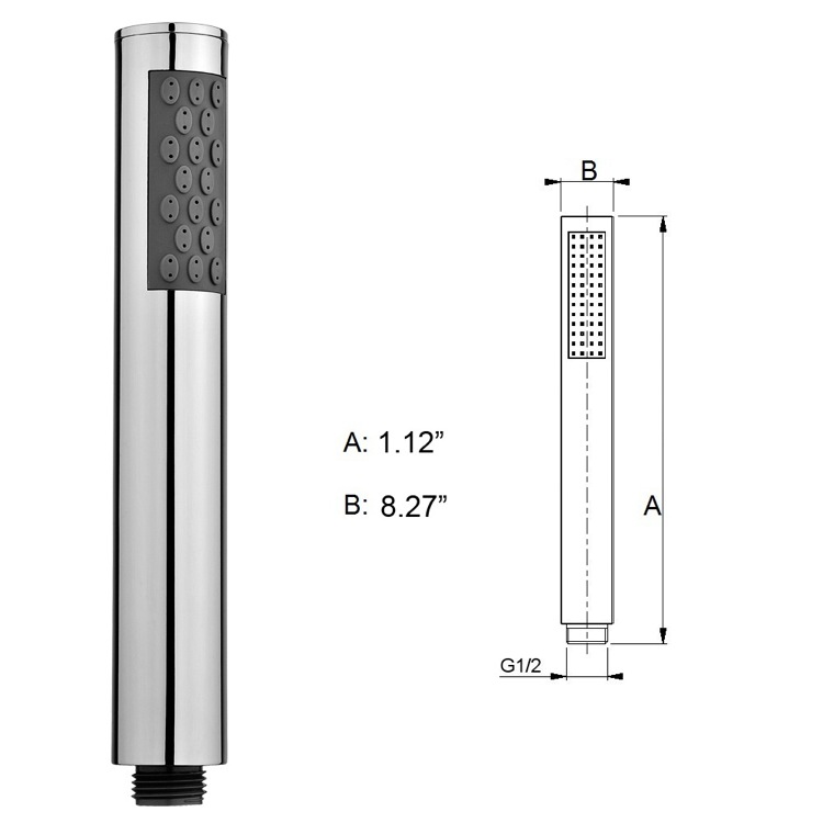 Gedy by Nameeks Superinox Massage/Jet Handheld Shower Head 2.5 GPM GPM