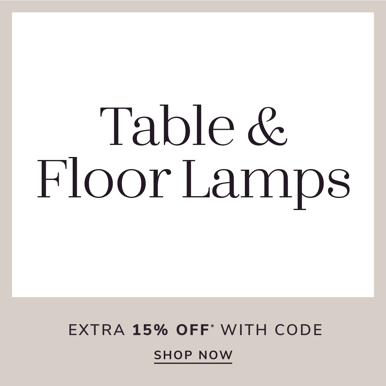 Table & Floor Lamp Sale