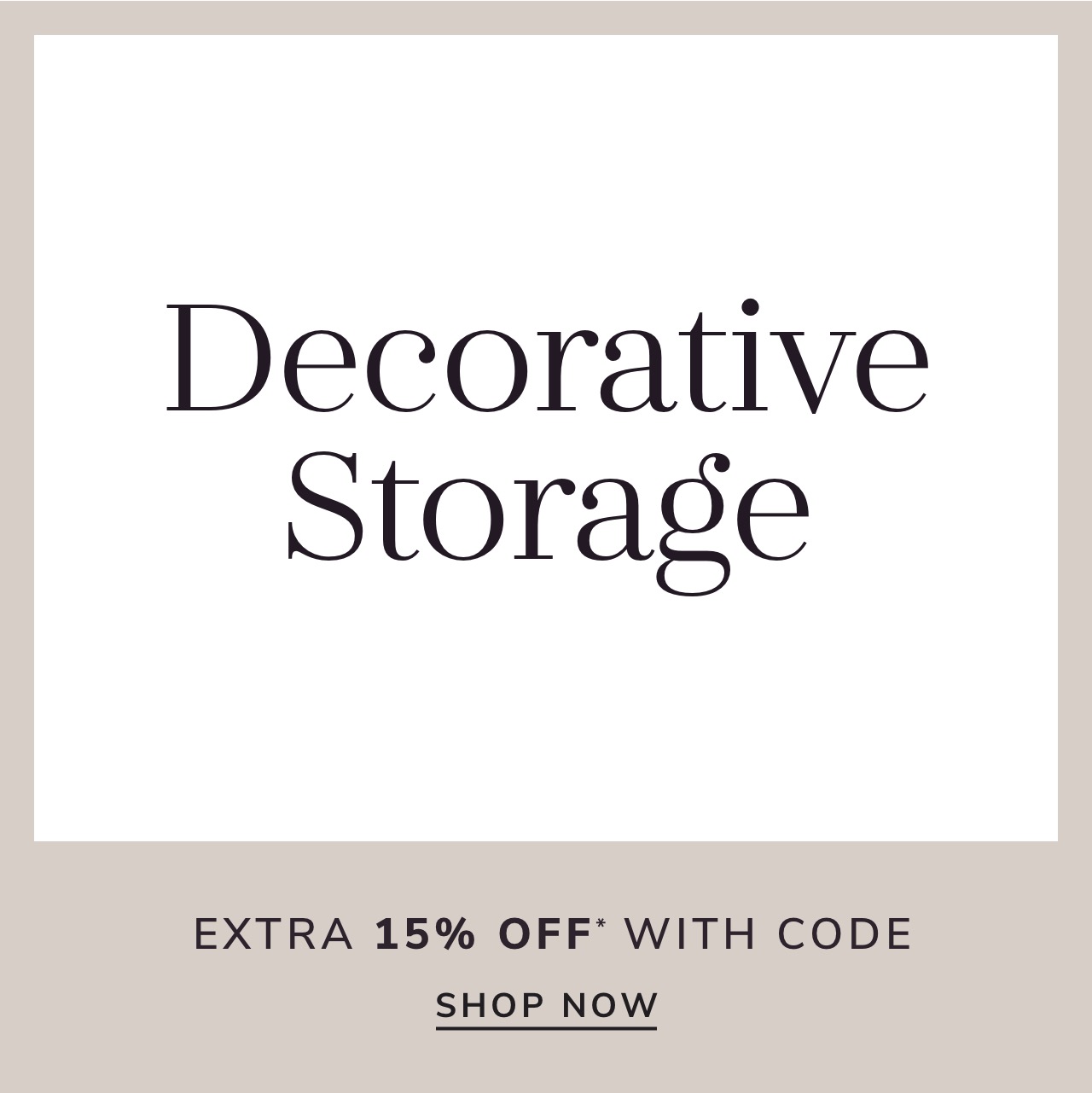 Decorative Storage Sale