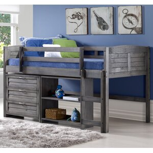 Evan Twin Low Loft Bed with Storage