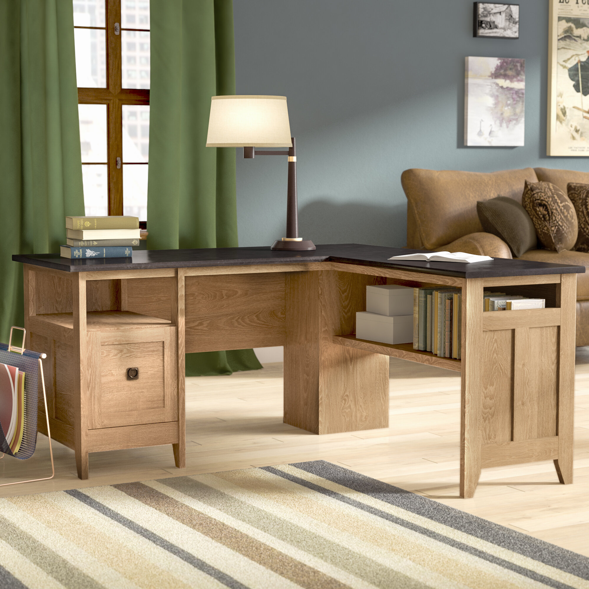 August Grove L Shaped Desk Reviews Wayfair Co Uk