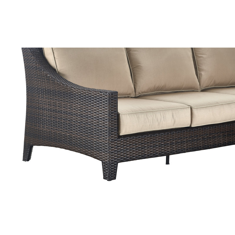 Serta At Home Tahoe Outdoor Wicker Patio Sectional With Cushions