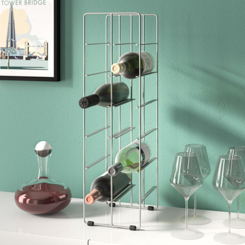 blomus Pilare - Wijnrek H 66cm - roestvrij staal/vernikkeld/BxHxT 19x66x22cm/voor 12 flessen