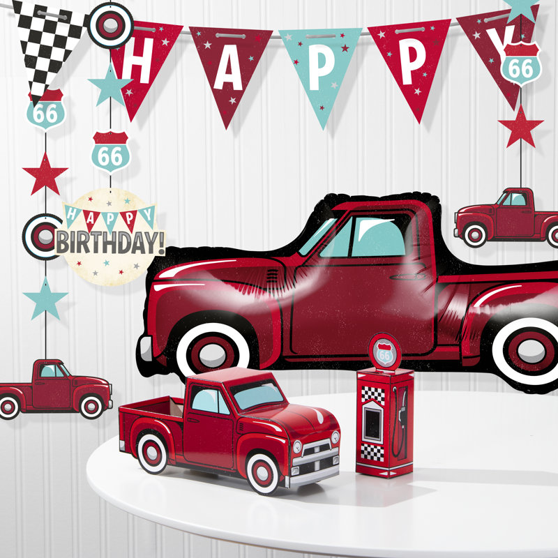 Creative Converting 6 Piece Vintage Red Truck Decoration Kit Wayfair