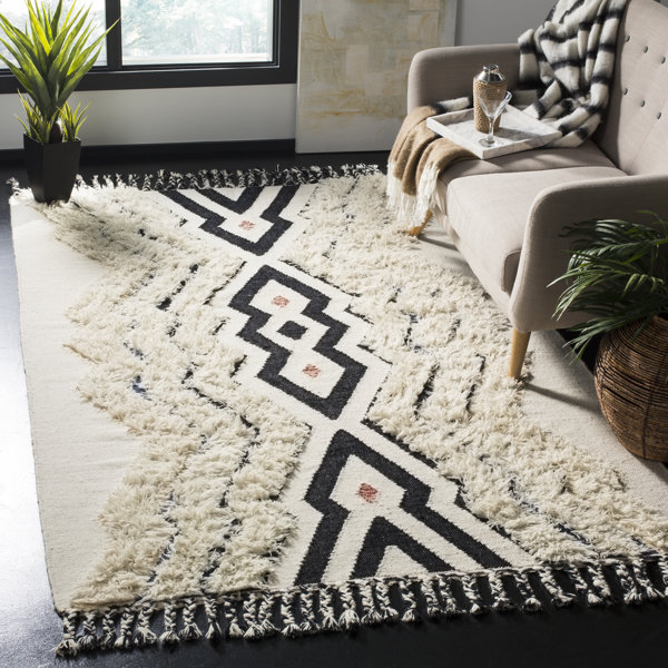 Lizette HandKnotted Wool/Cotton Ivory Area Rug & Reviews AllModern