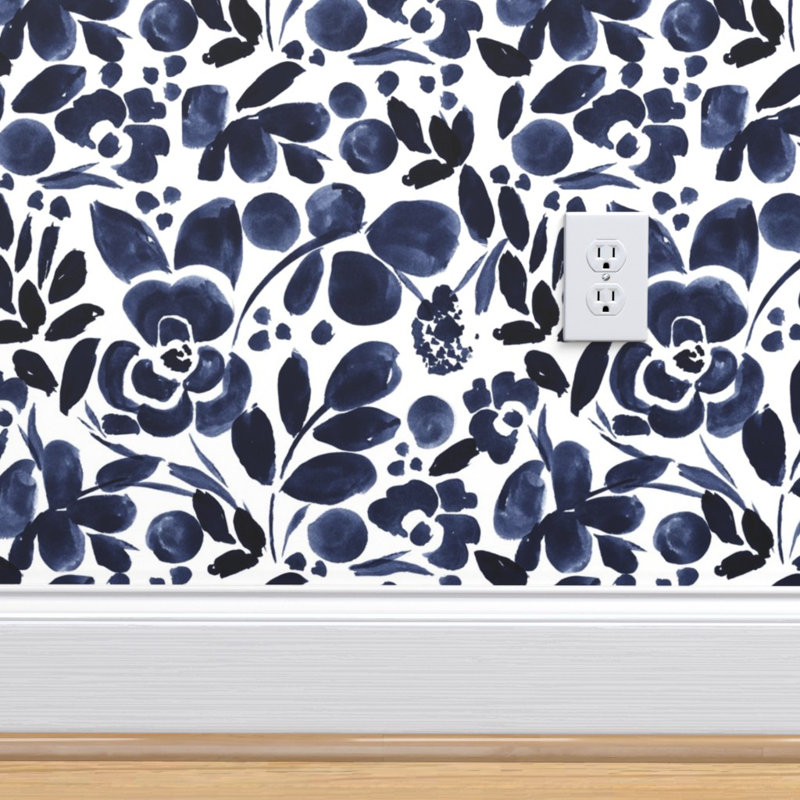 Charlton Home Paulene Floral 27 L X 24 W Wallpaper Panel Wayfair