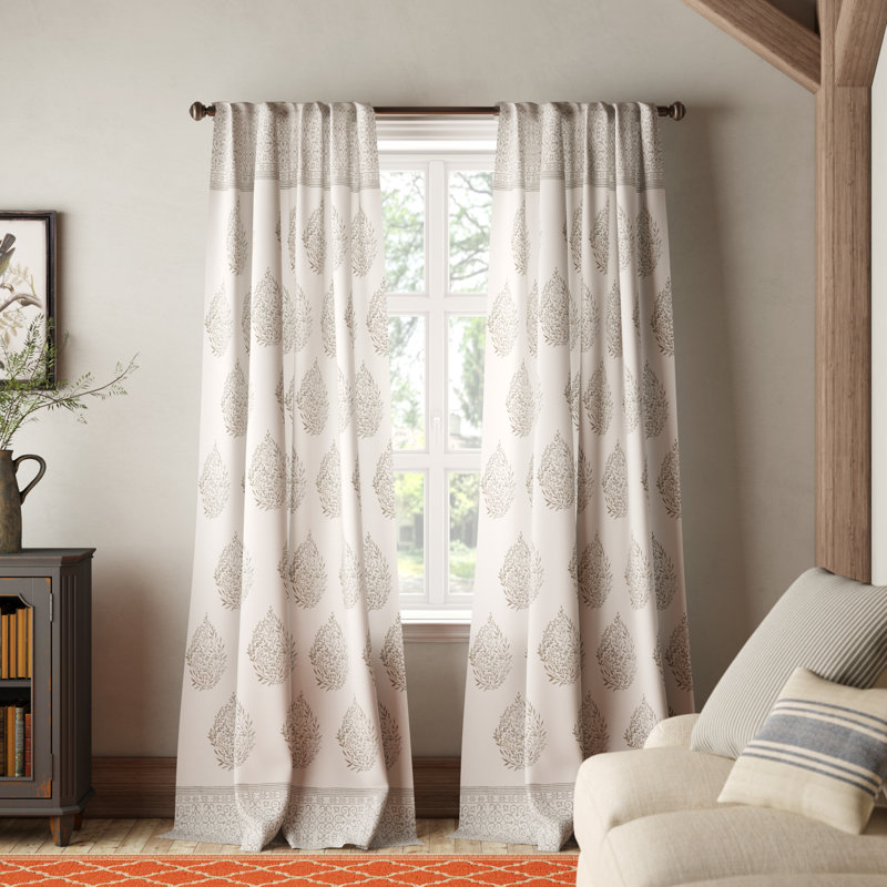 Bodenhamer Floral Room Darkening Thermal Rod Pocket Curtain Panels Reviews Birch Lane