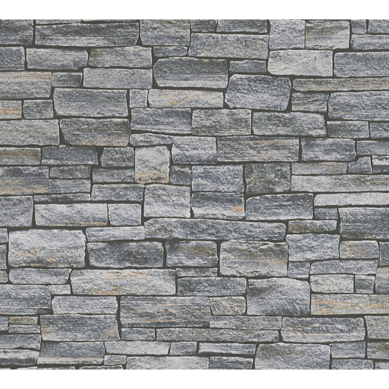 Millwood Pines Wallick Wood Stone Brick 33 L X 21 W Wallpaper