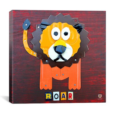 Padilla 'Roar the Lion' - Wrapped Canvas Drawing Print Zoomie Kids Size: 12