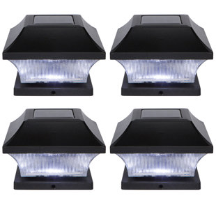 Best Solar Garden Pathway 4 LED Fence Post Cap (Set of 4) By Trademark Innovations Outdoor Lighting Solar Garden Pathway 4 LED Fence Post Cap (Set of 4) By Trademark Innovations Outdoor Lighting