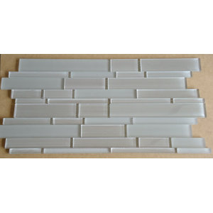 Studio Random Sized Glass Mosaic Tile in Taupe