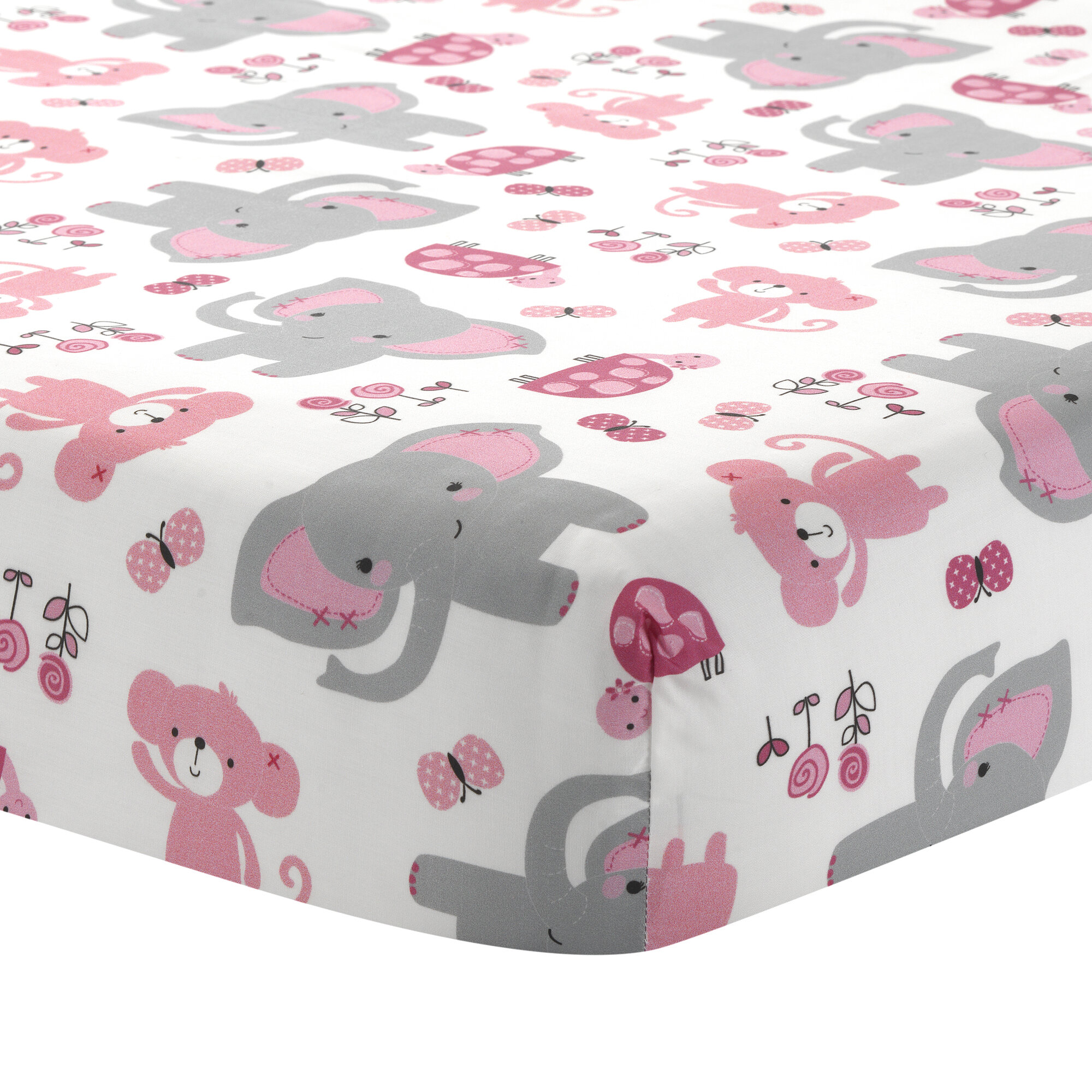 elephant fitted crib sheet