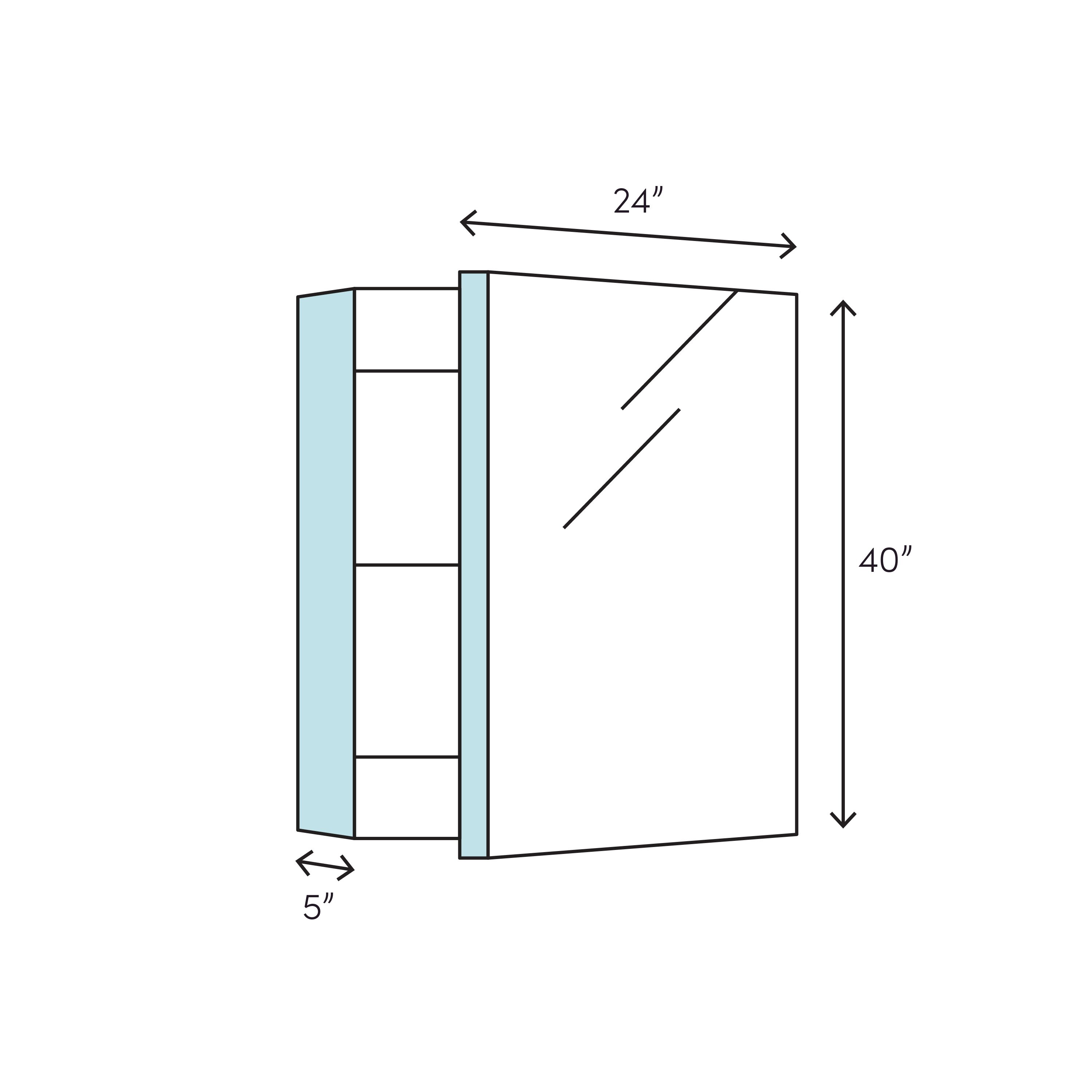 Flawless Surface Mount Or Recessed Frameless 1 Door Medicine