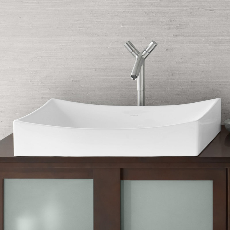 Ronbow Ceramic Rectangular Vessel Bathroom Sink & Reviews Wayfair