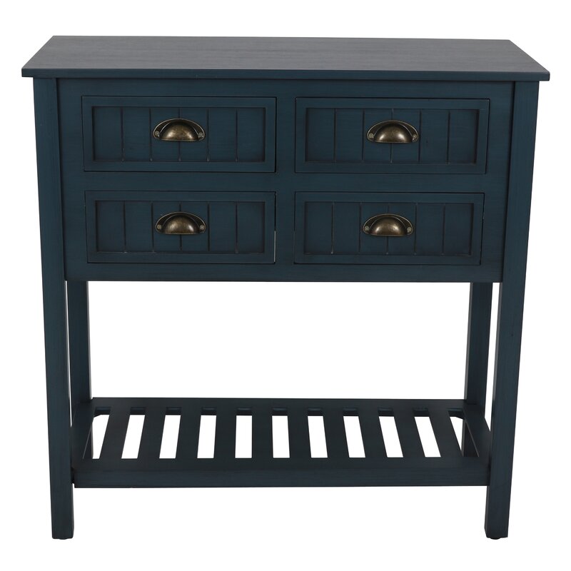 August Grove Rosas 4 Drawer Console Table Reviews Wayfair