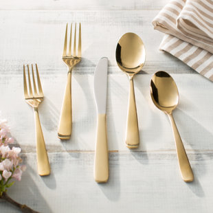 Weeki Wachee Bourne Gold Mirror 20-Piece Flatware Set
