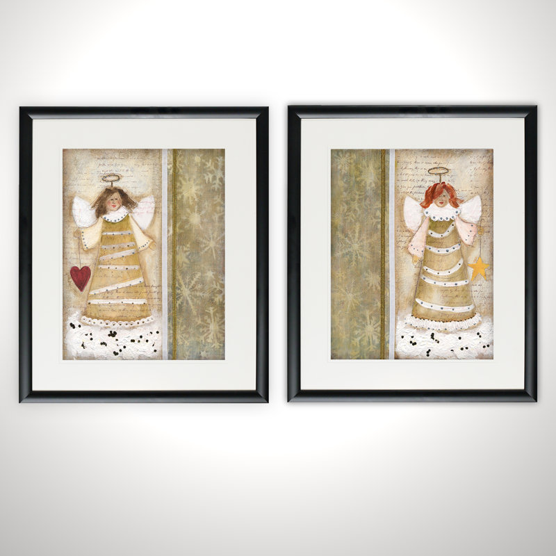 The Holiday Aisle Christmas Angle 2 Piece Framed Acrylic