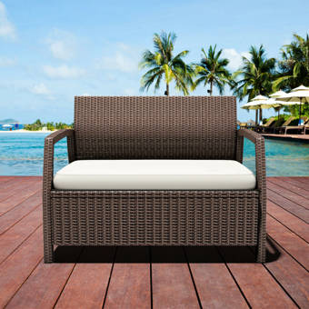 Winston Porter Konen Resin Wicker Park Bench Reviews Wayfair Ca
