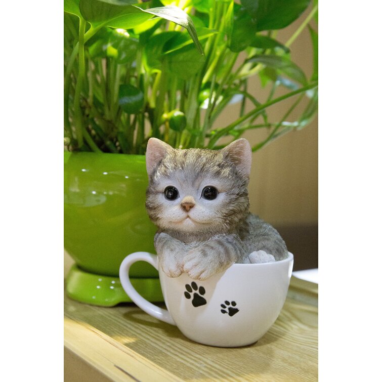 Hi Line Gift Ltd Teacup Kitten Tabby Figurine Reviews Wayfair