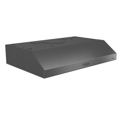 36 Glacier 375 CFM Convertible Under Cabinet Range Hood Broan NuTone Finish Black Stainless Steel