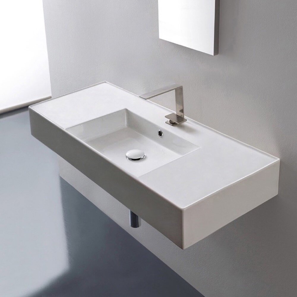 Scarabeo By Nameeks Ceramic 40 Wall Mounted Bathroom Sink With