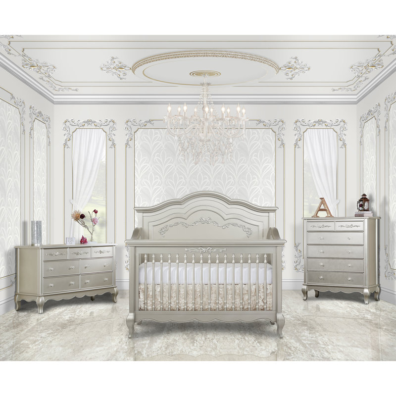 evolur aurora 5 in 1 convertible crib gold dust