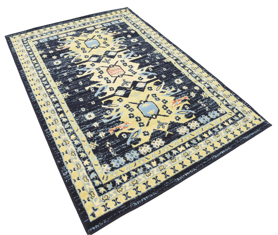 World Menagerie Valley Navy Blue Area Rug & Reviews Wayfair