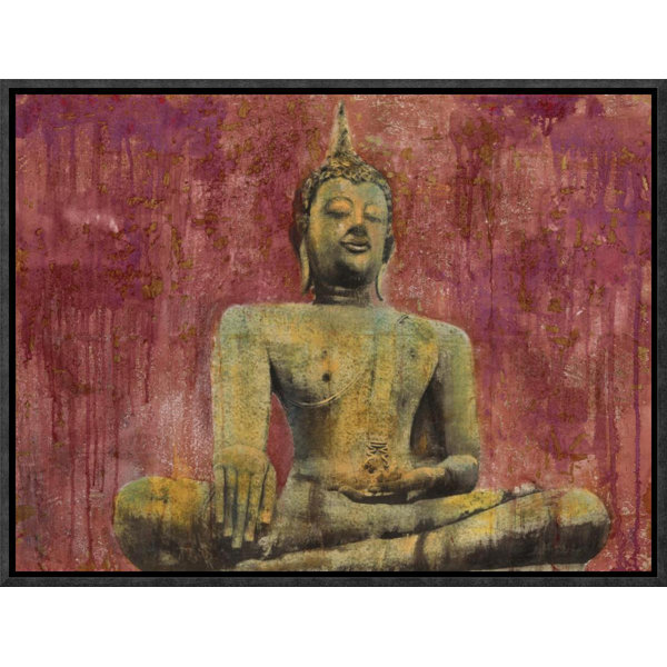 Global Gallery Golden Buddha By Dario Moschetta Framed Painting Print On Canvas Wayfair
