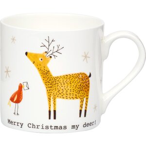 Allambie Merry Deer Christmas Bone China Mug