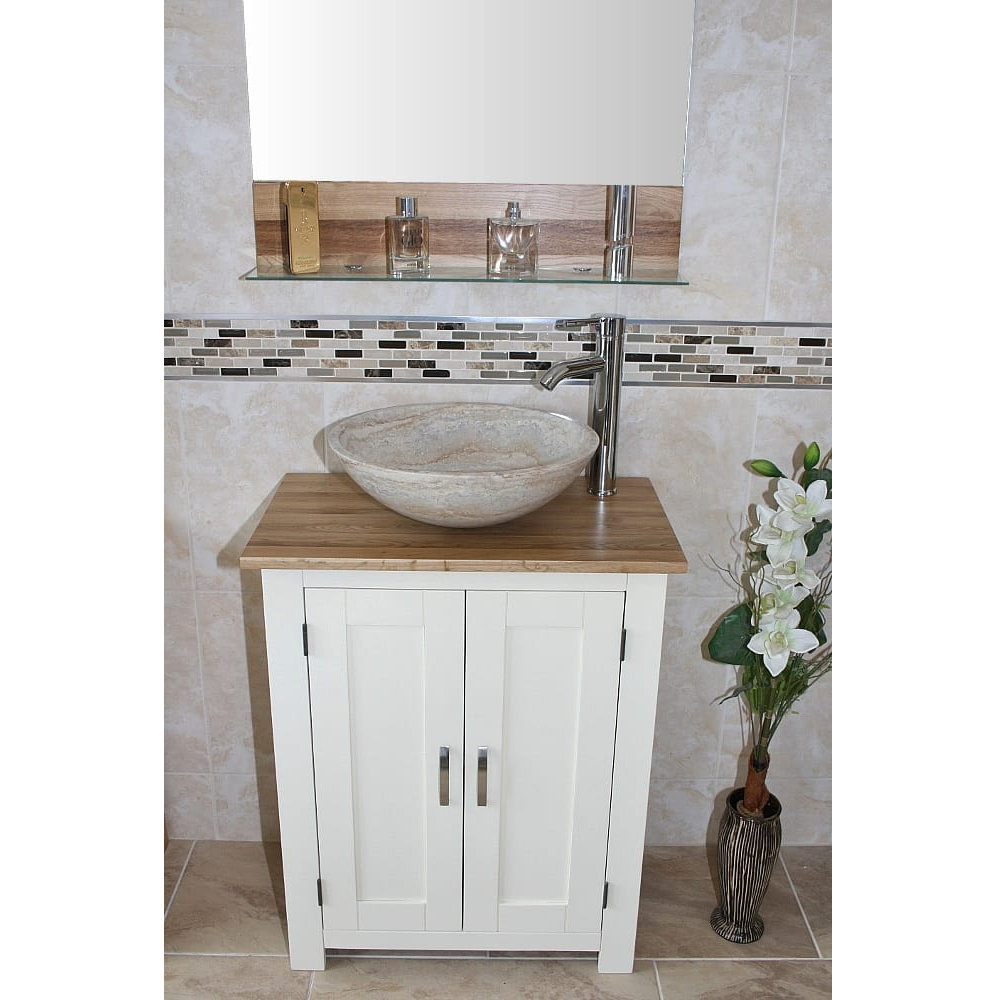 Belfry Bathroom Cowen Compact Solid Oak 650mm Free Standing Vanity Solid Oak 650mm Free Standing Vanity