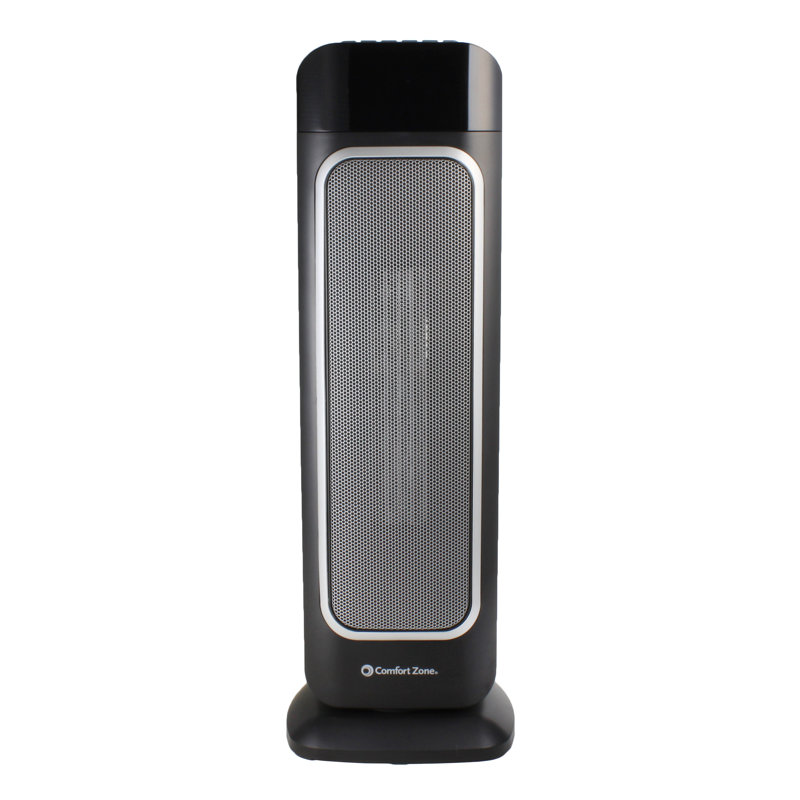 Comfort Zone 1 500 Watt Electric Fan Tower Heater With Remote Reviews Wayfair