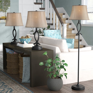 Reading Lamps For Bedroom Wayfair Cardella 3 Piece Table And Floor Lamp Set