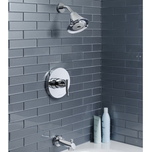 Green Tea Tub and Shower Faucet with Lever Handle
