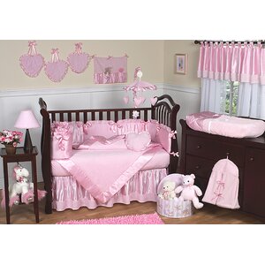 Pink Chenille 9 Piece Crib Bedding Set