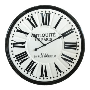 Black And White Wall Clock french country wall clocks you'll love | wayfair Black And White Wall Clock french country wall clocks you'll love | wayfair
