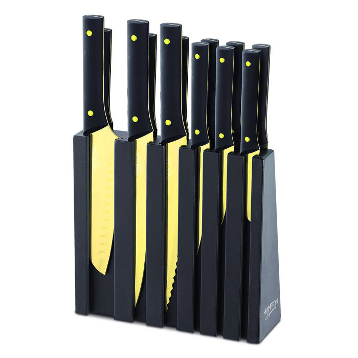 Hampton Forge Knight Titanium Plated 13 Piece Knife Block Set