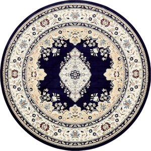 Courtright Navy Blue/Ivory Area Rug
