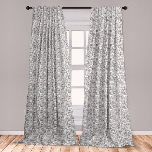 East Urban Home Ambesonne Music Curtains Complex Monochrome Notes