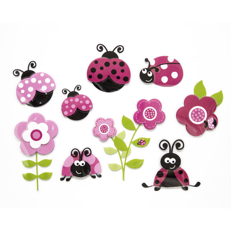 Wallpops Home Decor Line Pink Ladybugs Wall Decal Wayfair Home Decor Line Pink Ladybugs Wall Decal