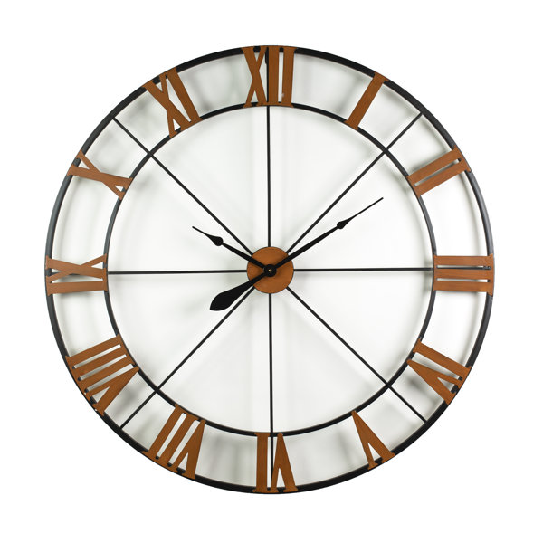 Large Black Wrought Iron Clock Wayfair Large Black Wrought Iron Clock Wayfair
