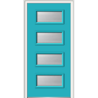 Verona Home Design Spotlight Frosted Smooth Fiberglass Prehung