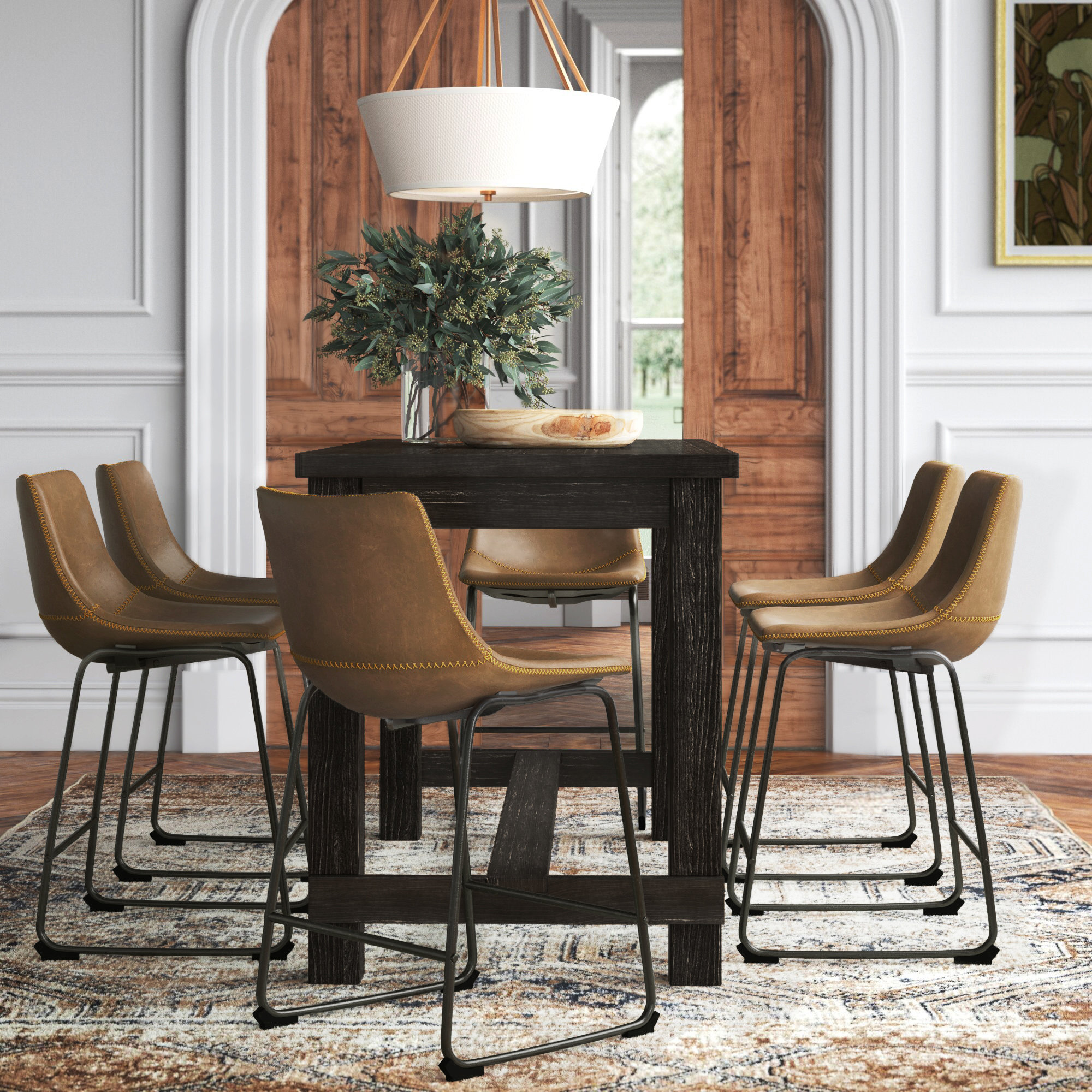 Bamey 7 Piece Counter Height Dining Set Reviews Joss Main