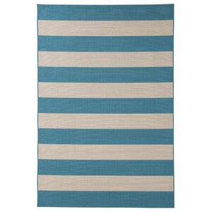 Braelynn Blue/Cream Indoor/Outdoor Area Rug