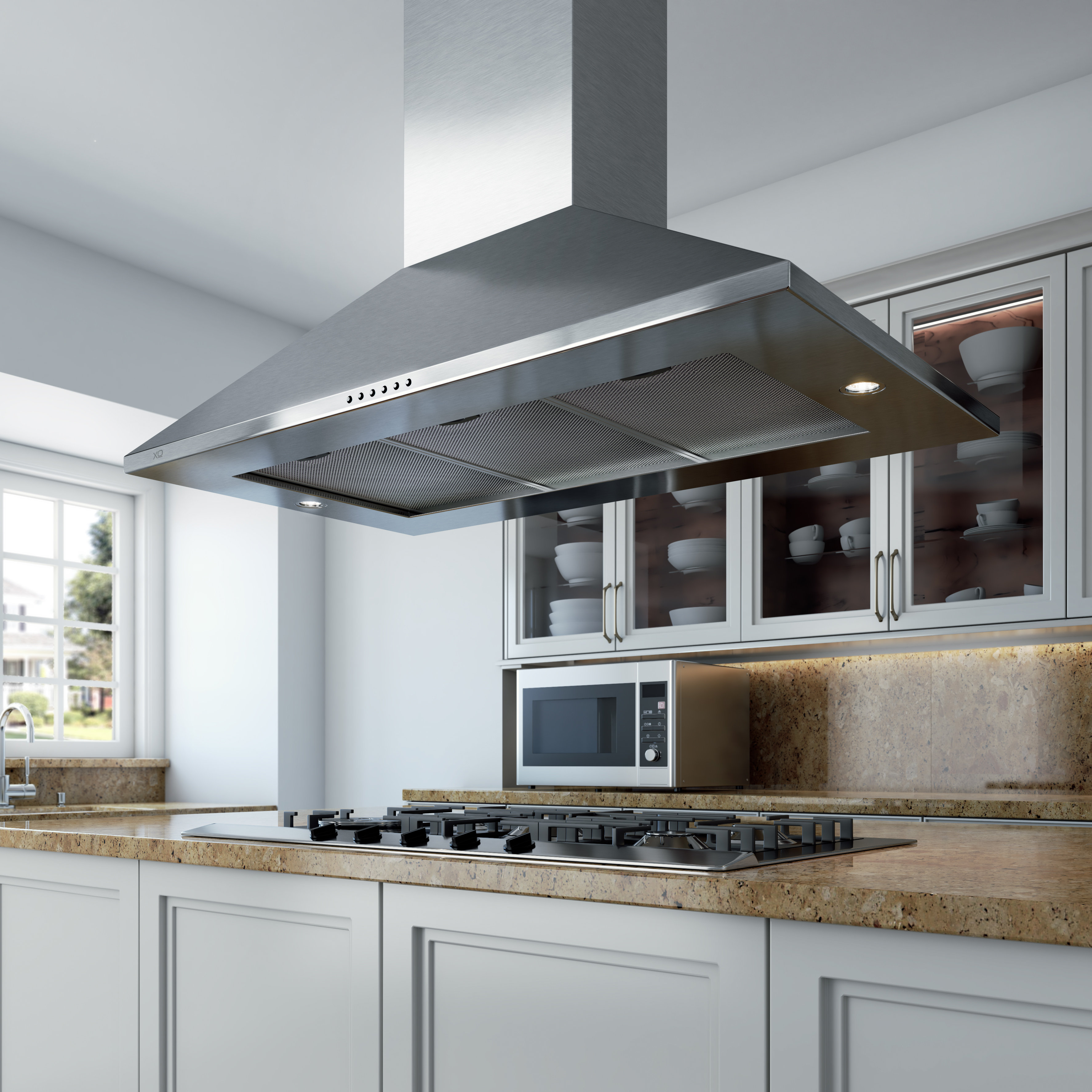 Xo Liance 42 600 Cfm Convertible Island Range Hood Wayfair 600 Cfm Convertible Island Range Hood