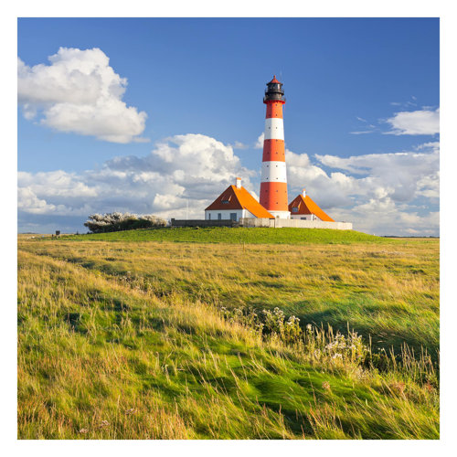 Lighthouse in Schleswig-Holstein 2.4m x 2.4m Embossed Matte Peel & Stick Wallpaper Roll East Urban Home