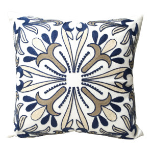 Carla Embroidered Throw Pillow