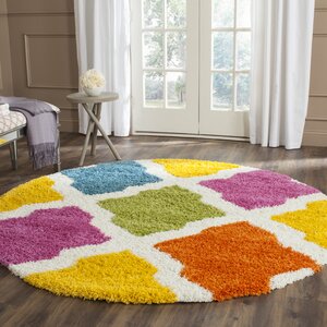 Kids Ivory Shag Area Rug