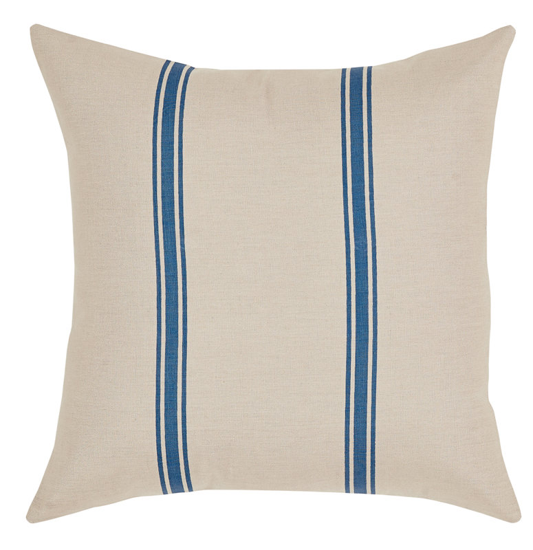 French Blue Stripe Throw Pillow