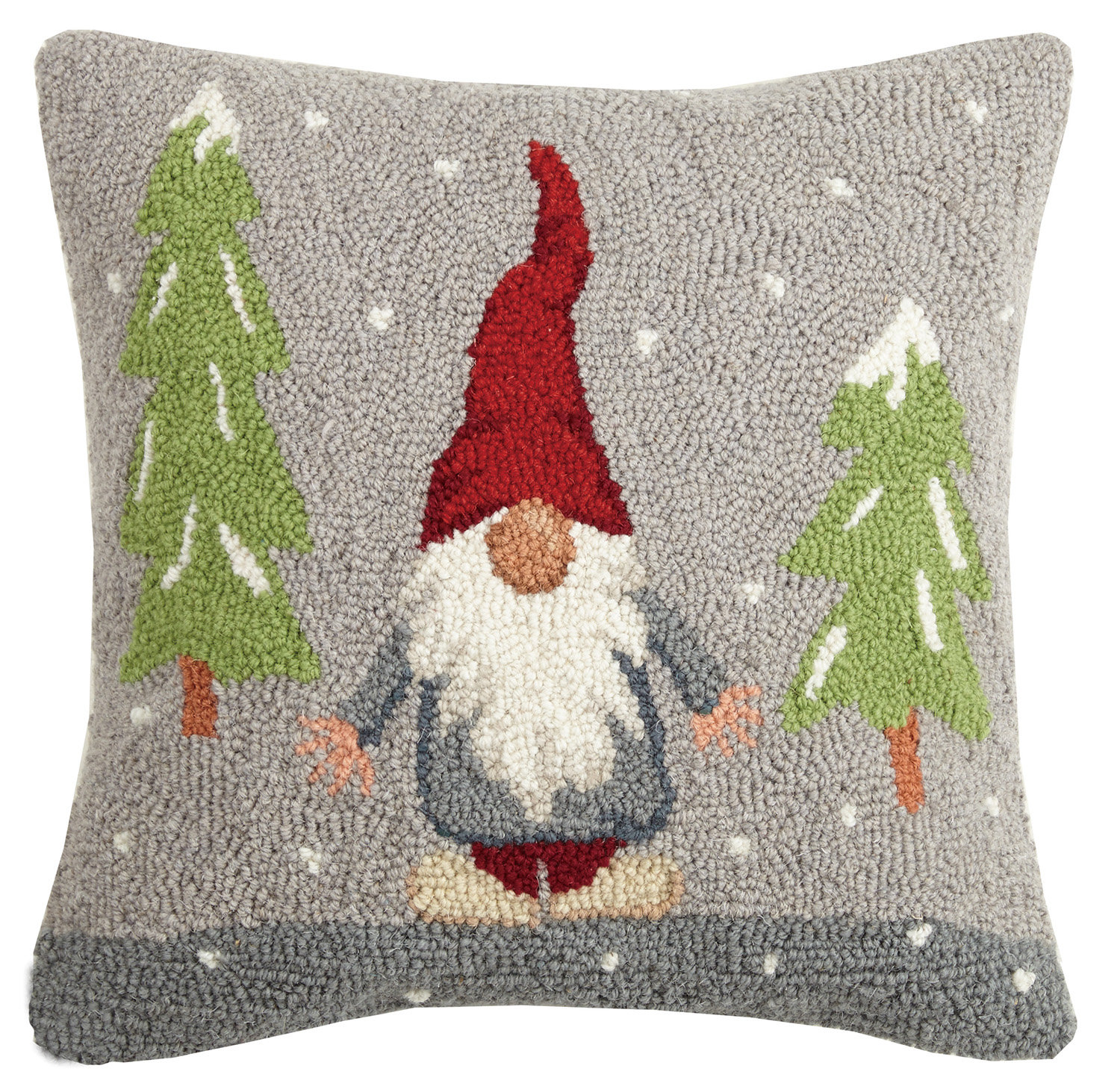 The Holiday Aisle Mcbrayer Snowy Gnome Hook Wool Throw Pillow Reviews Wayfair