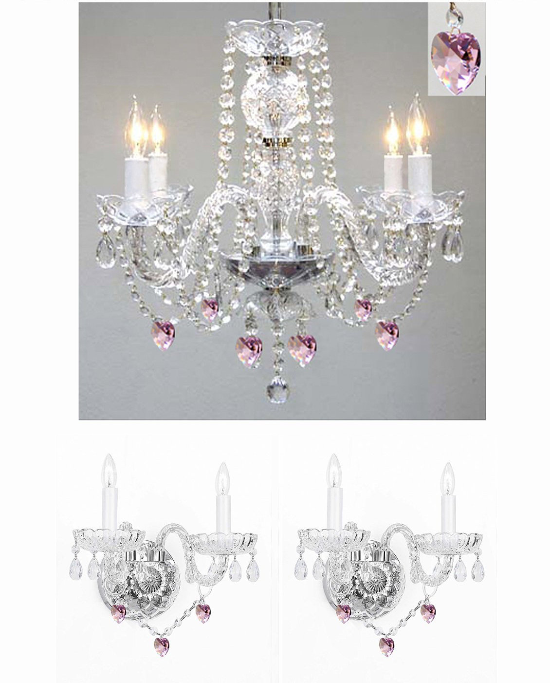 House Of Hampton Keefe 3 Piece Candle Style Chandelier And Wall House Of Hampton Keefe 3 Piece Candle Style Chandelier And Wall Sconce Set Wayfair